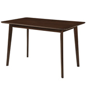 Rectangle Dining Table for 4-6 People 47" Kitchen Table-Walnut-Dining Tables-DECOROLALA