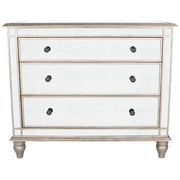 Rectangle Mirrored Three Drawer Console Storage Chest-Dressers-DECOROLALA