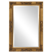 Rectangular Antiqued Gold Wood Frame Mirror-Mirrors-DECOROLALA