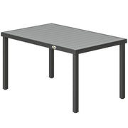 Rectangular Patio Table for 6 - Grey WPC-DECOROLALA