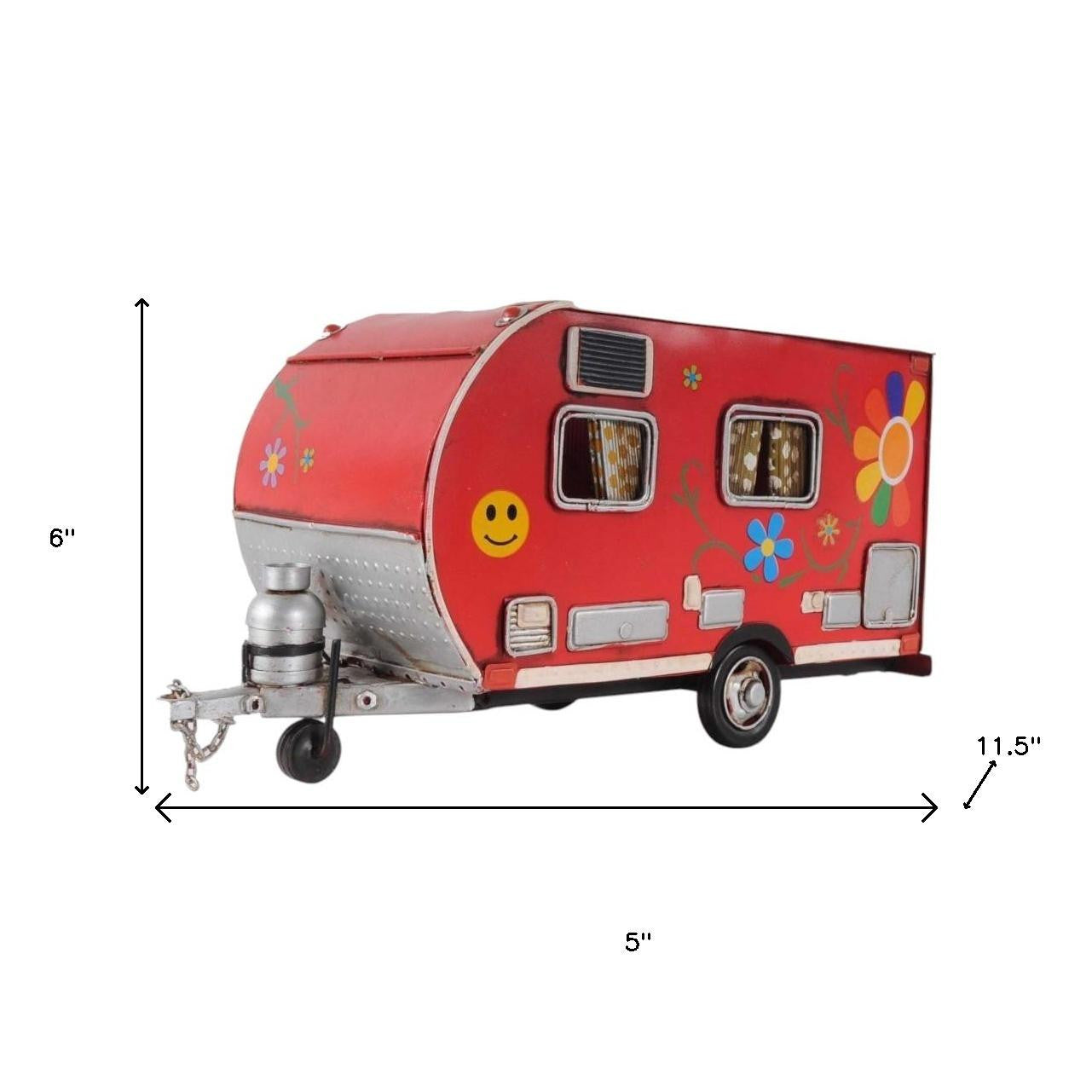 Red Camper Trailer Model Tissue Holder-Misc Bath Accessories-DECOROLALA