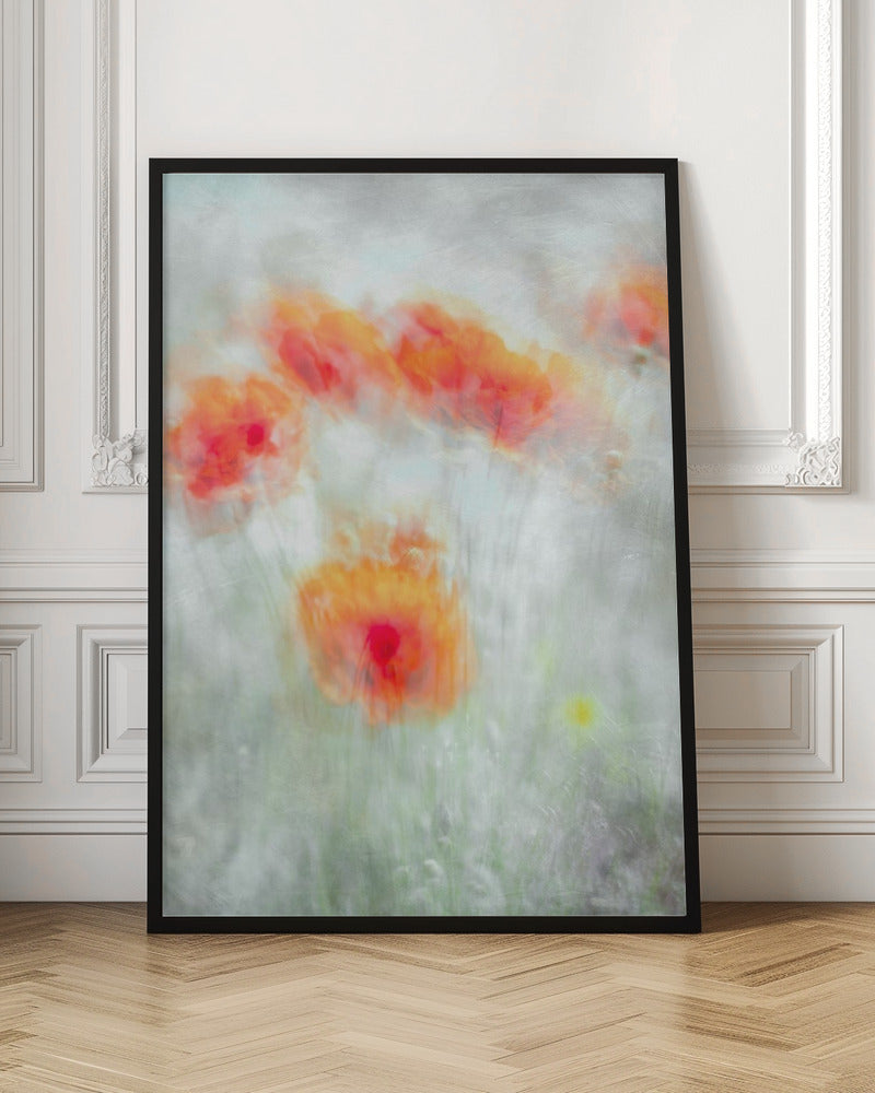Red Corn Flowers Wall Art by Majid Behzad-canvas-DECOROLALA