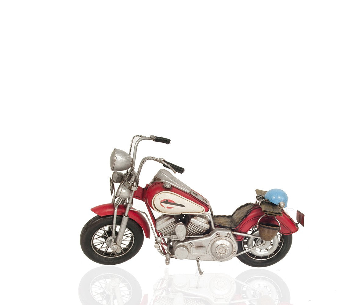 Red Harley Davidson Motorcycle Sculpture-Sculptures-DECOROLALA