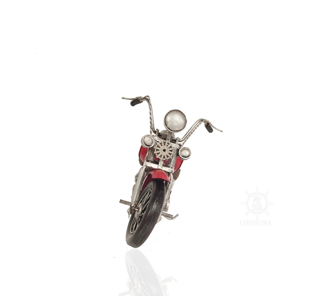 Red Harley Davidson Motorcycle Sculpture-Sculptures-DECOROLALA