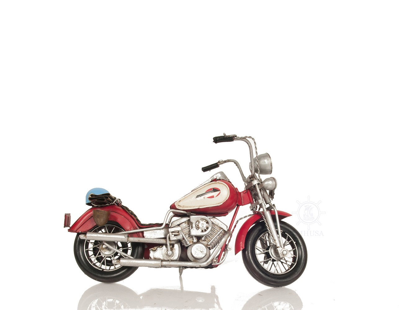 Red Harley Davidson Motorcycle Sculpture-Sculptures-DECOROLALA