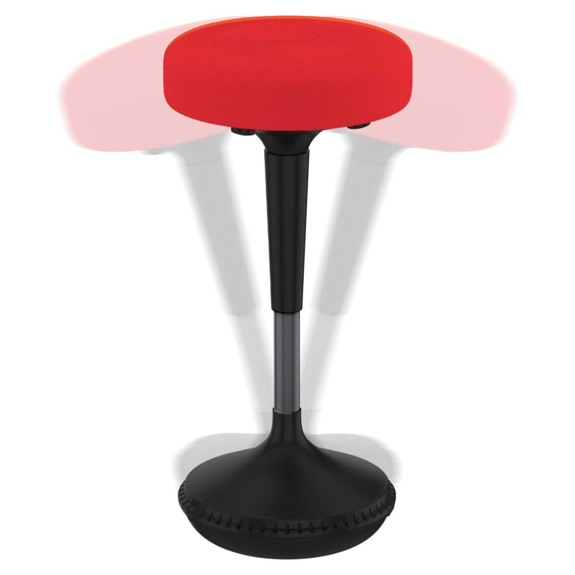 Red and Black Adjustable Height Swivel Office Chair-Office Chairs-DECOROLALA