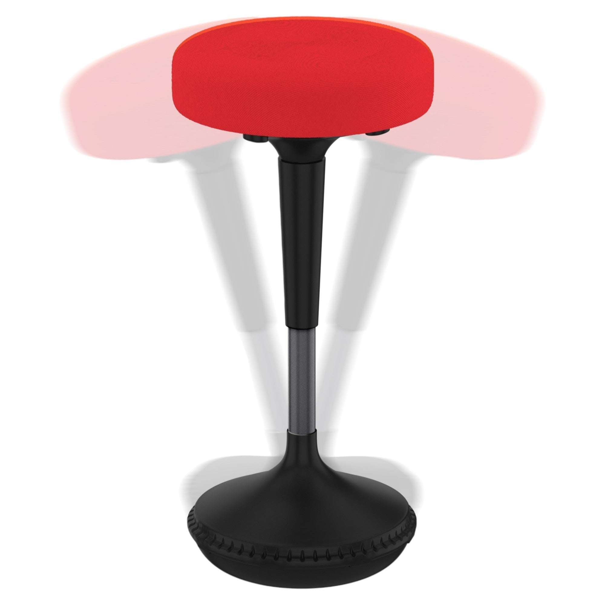 Red and Black Adjustable Height Swivel Office Chair-Office Chairs-DECOROLALA