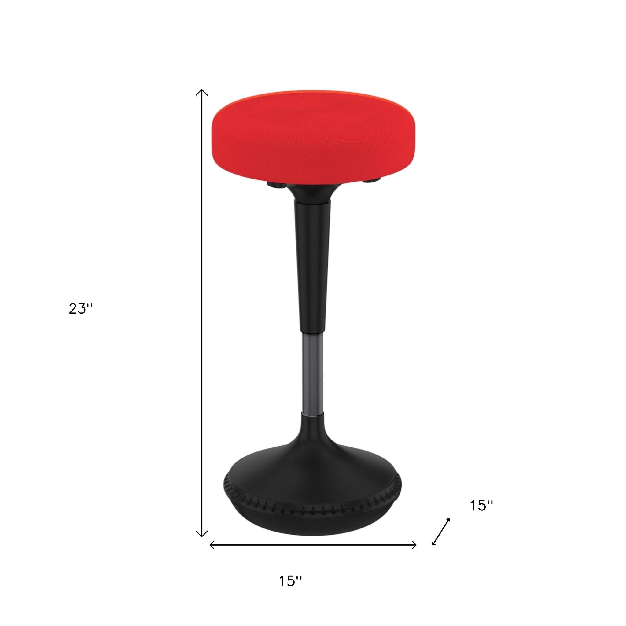 Red and Black Adjustable Height Swivel Office Chair-Office Chairs-DECOROLALA