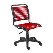 Red and Black Adjustable Swivel Bungee Rolling Office Chair-Office Chairs-DECOROLALA