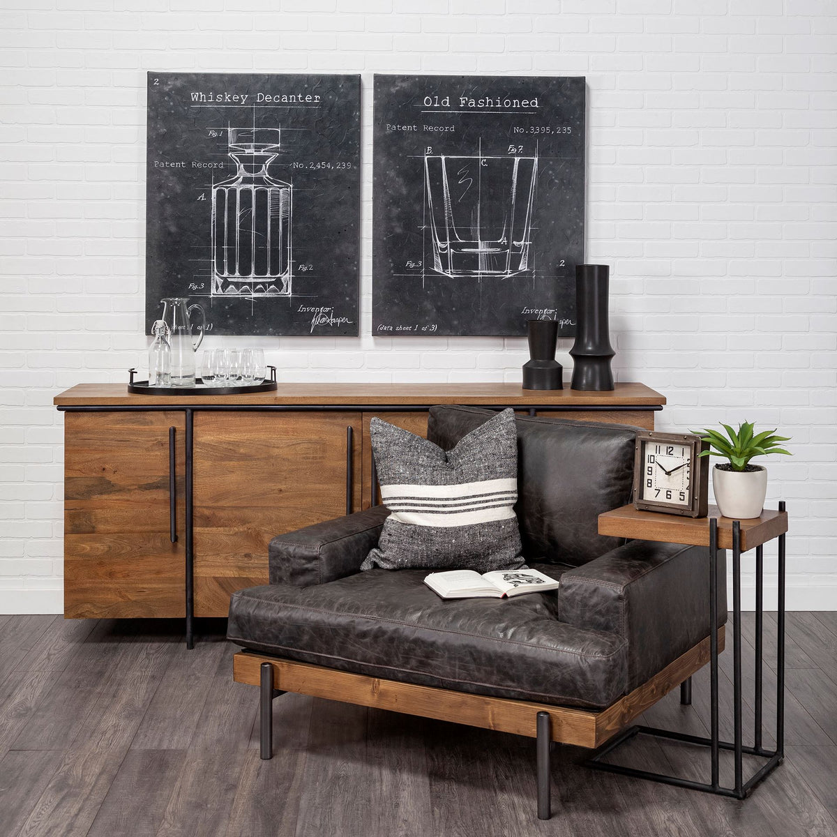 Redding Bronze Toned Metal Square Table Clock-Table Clocks-DECOROLALA