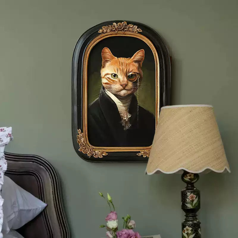 Regal Cat Portrait Wall Art-Wall Art-DECOROLALA