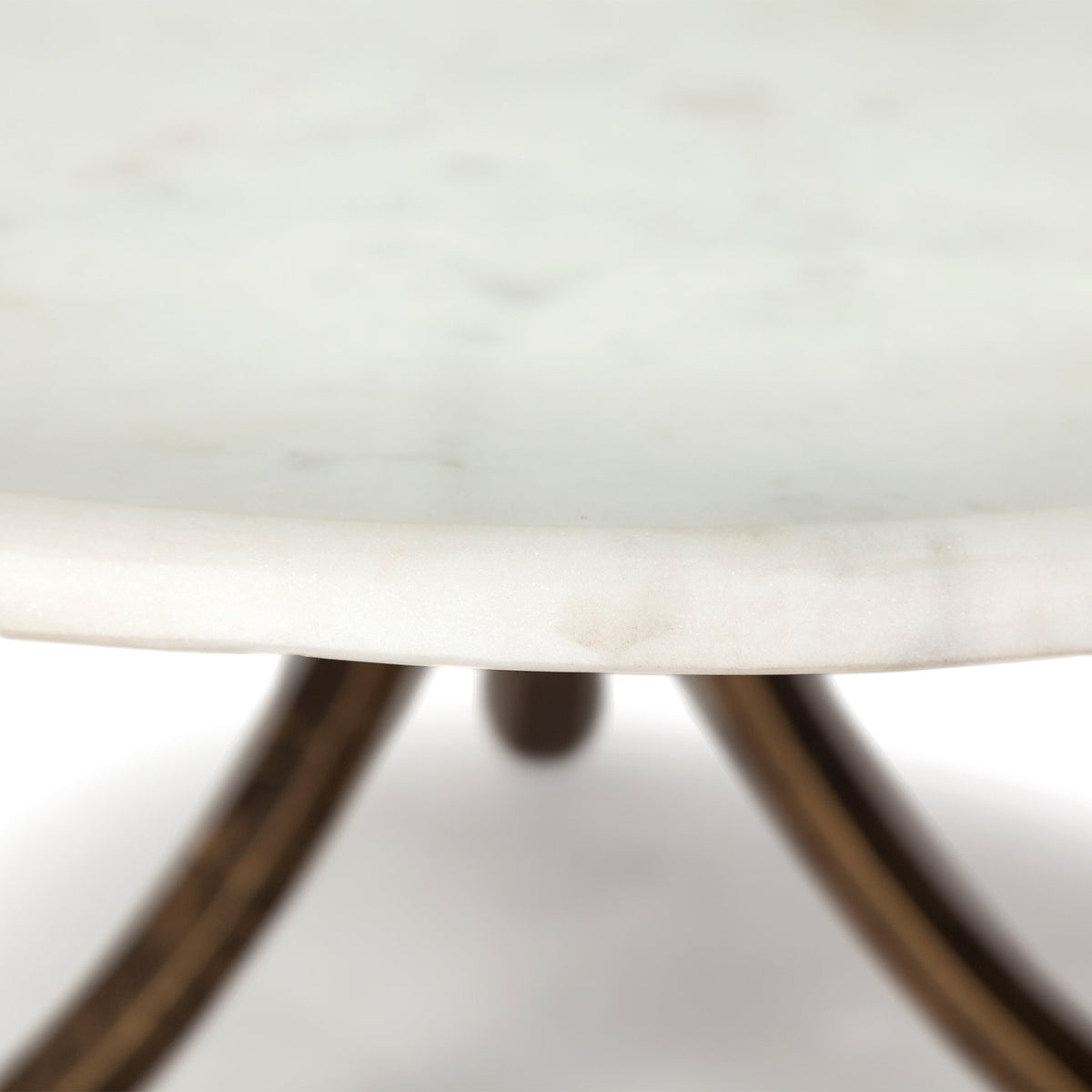 Reinhardt 36" Round Glass Top Marble Shelf Gold Metal Base Coffee Table-Coffee Tables-DECOROLALA