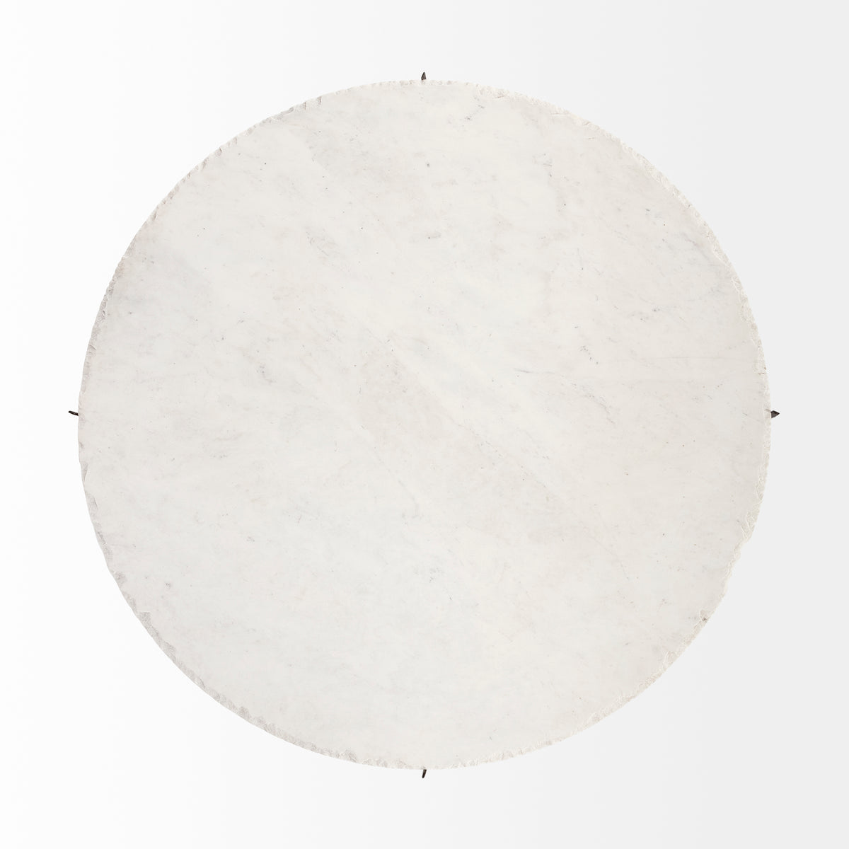 Reinhold 49" Round Marble Top Gold Metal Base Coffee Table-Coffee Tables-DECOROLALA
