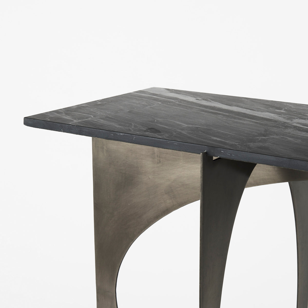 Reinhold IV 59L x 16W Marble Top Gold Metal Base Console Table-Console Tables-DECOROLALA