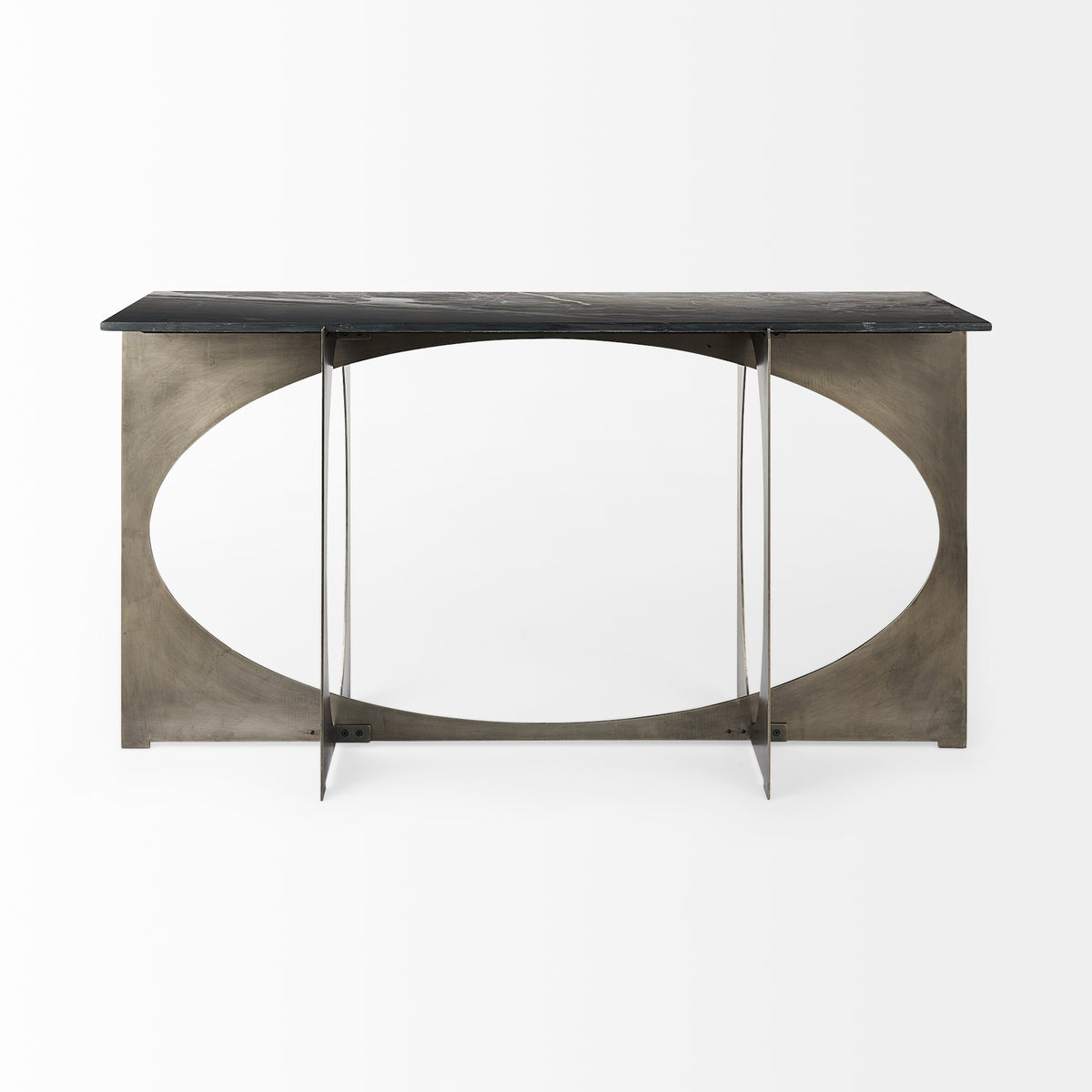 Reinhold IV 59L x 16W Marble Top Gold Metal Base Console Table-Console Tables-DECOROLALA