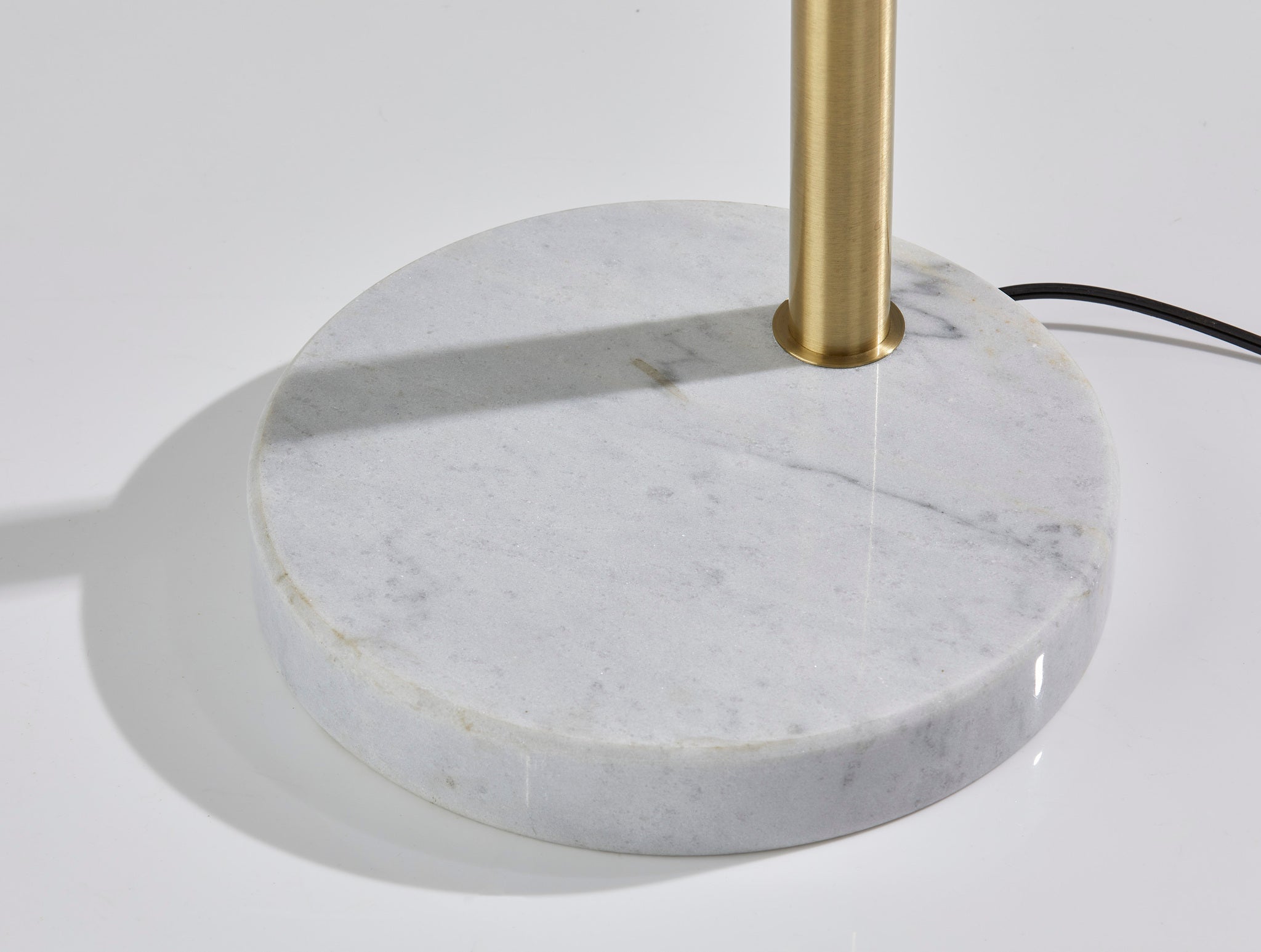 Remi Arc Lamp - Marble Base Brass-Lighting-DECOROLALA