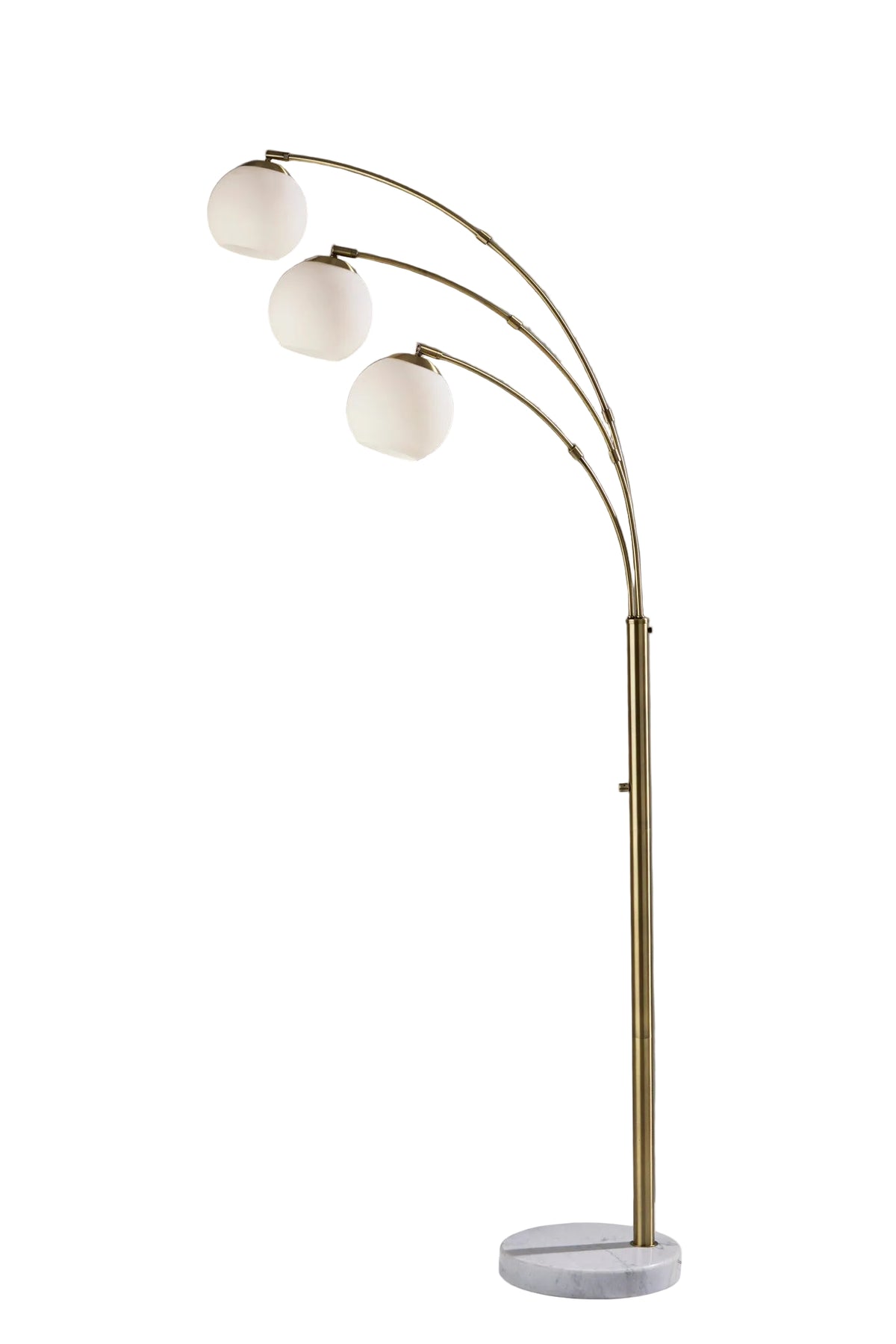 Remi Arc Lamp - Marble Base Brass-Lighting-DECOROLALA