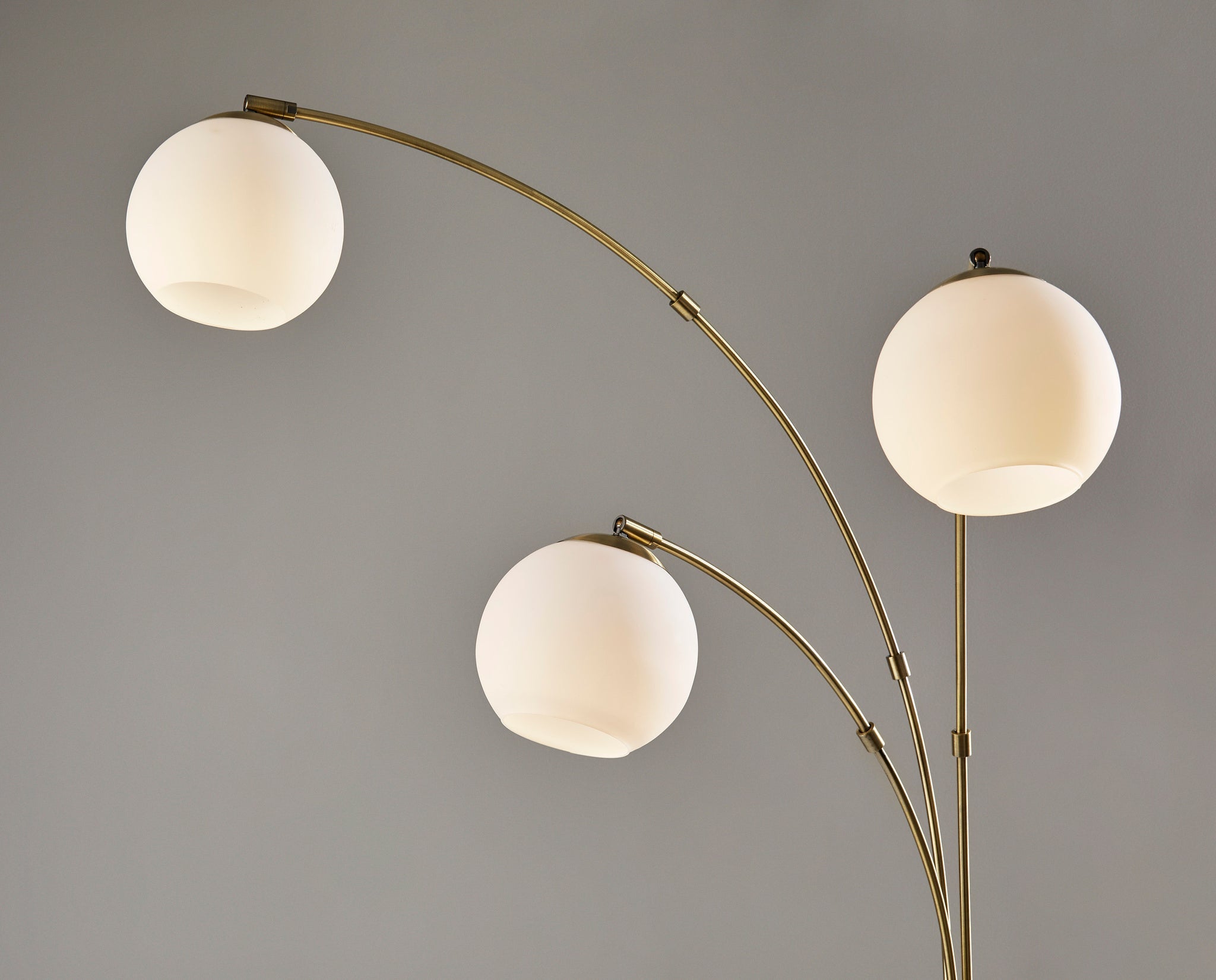 Remi Arc Lamp - Marble Base Brass-Lighting-DECOROLALA