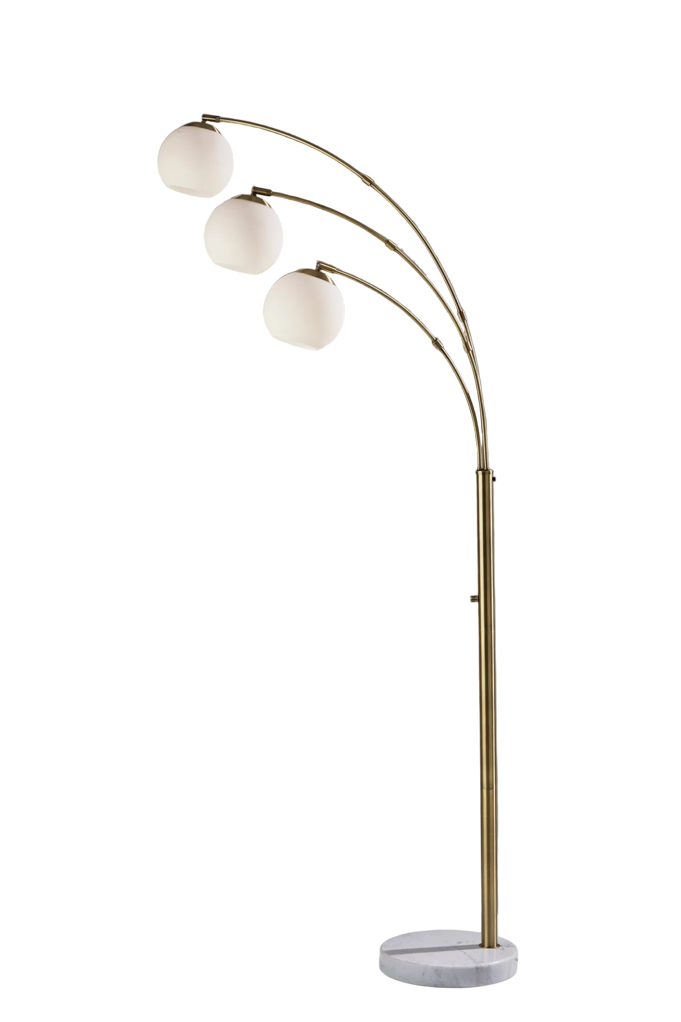 Remi Arc Lamp - Marble Base Brass-Lighting-DECOROLALA