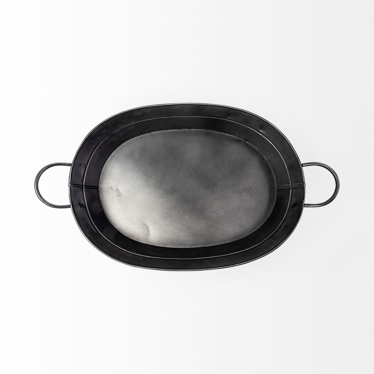 Reno 20L x 14W Black Metal Vintage Inspired Basket-Decorative Baskets-DECOROLALA