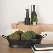 Reno 20L x 14W Black Metal Vintage Inspired Basket-Decorative Baskets-DECOROLALA