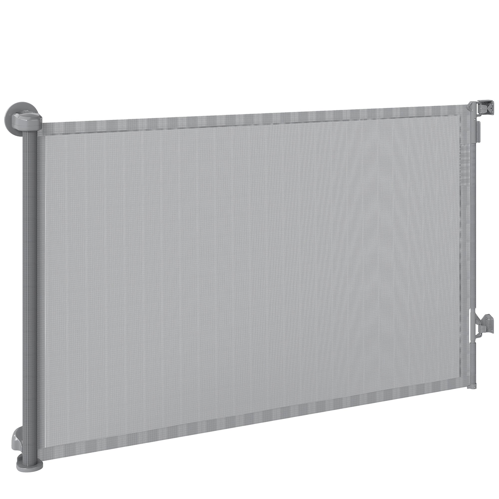 Retractable Dog Gate, 36.6" Tall, Extends to 55" Wide, Mesh Pet Gate with Single Hand Operation, for Stairs, Doorways-Dogs-DECOROLALA