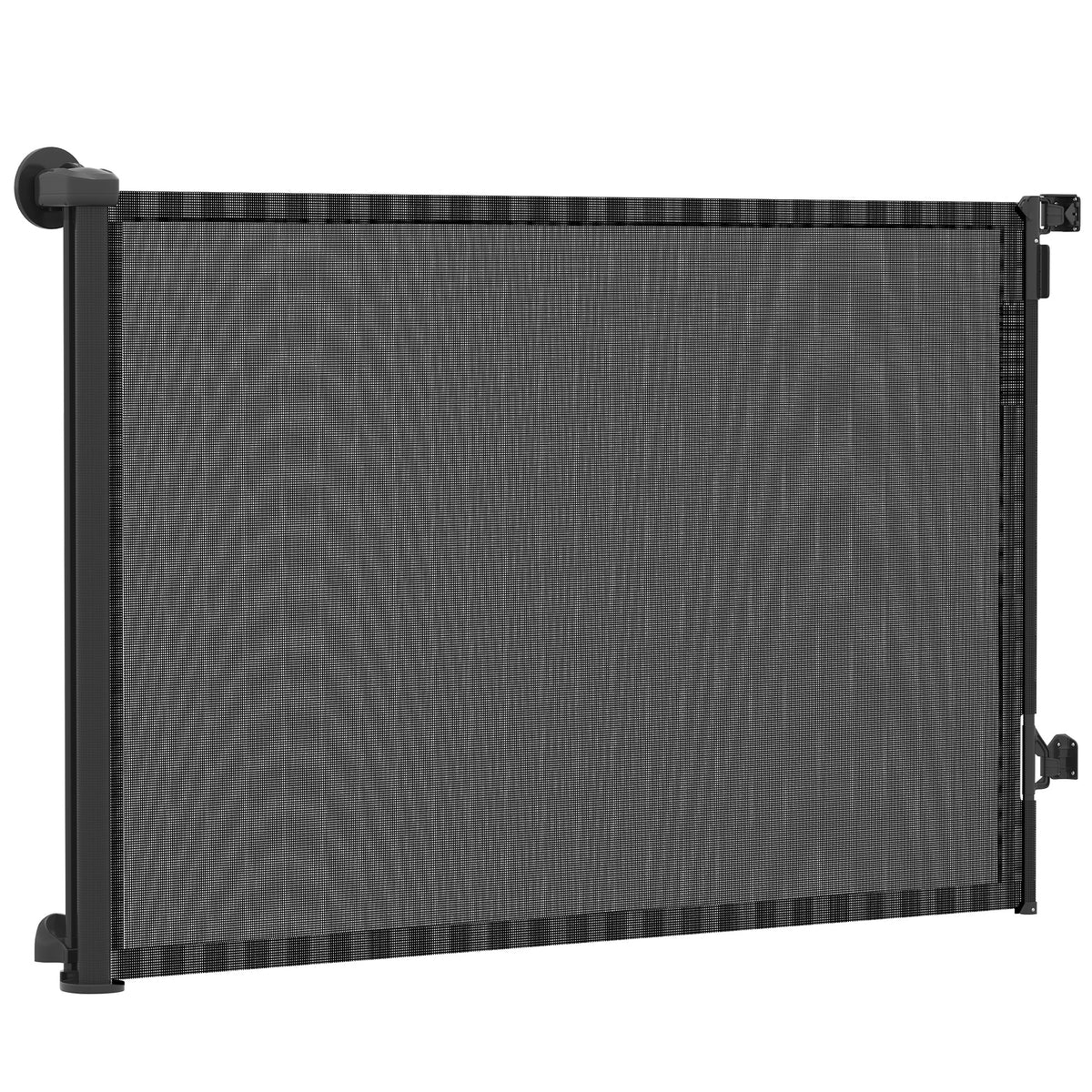 Retractable Dog Gate - Black 36.6" Tall Extends to 55" Wide-Dogs-DECOROLALA