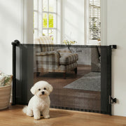 Retractable Dog Gate - Black 36.6" Tall Extends to 55" Wide-Dogs-DECOROLALA