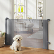 Retractable Dog Gate - Grey 36.6" Tall Extends to 55" Wide-Dogs-DECOROLALA
