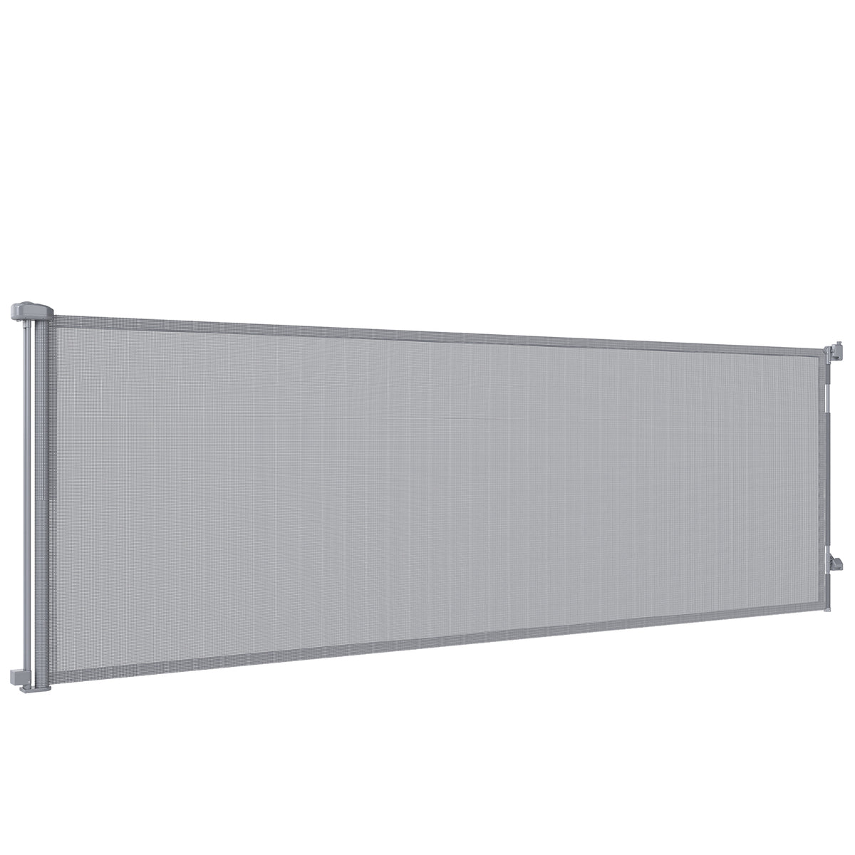 Retractable Dog Gate - Grey 41" Tall Extends to 118" Wide-Dogs-DECOROLALA