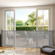 Retractable Dog Gate - Grey 41" Tall Extends to 118" Wide-Dogs-DECOROLALA