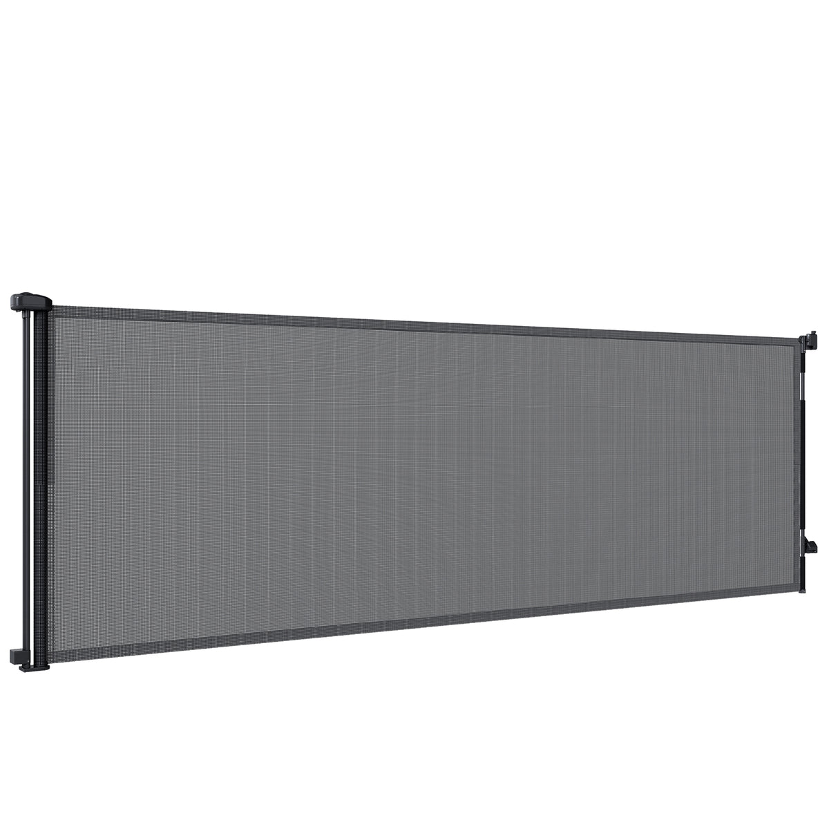 Retractable Mesh Dog Gate - Black 41" Tall Extends to 118" Wide-Dogs-DECOROLALA