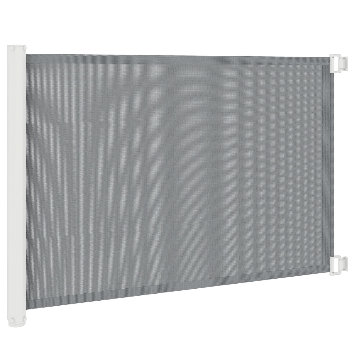 Retractable Pet Safety Gate - Grey 45.3" Extensible Mesh Barrier-Dogs-DECOROLALA