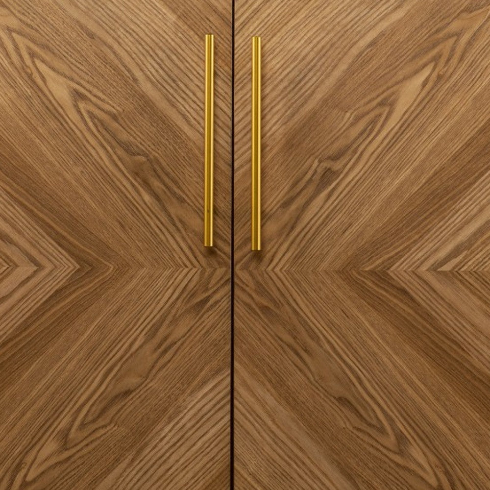 Retro Gold Natural and Faux Marble Wine Cabinet-Cabinets-DECOROLALA