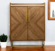 Retro Gold Natural and Faux Marble Wine Cabinet-Cabinets-DECOROLALA