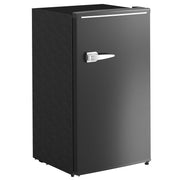Retro Mini Fridge - 3.1 Cu. Ft. Compact Refrigerator Black-DECOROLALA