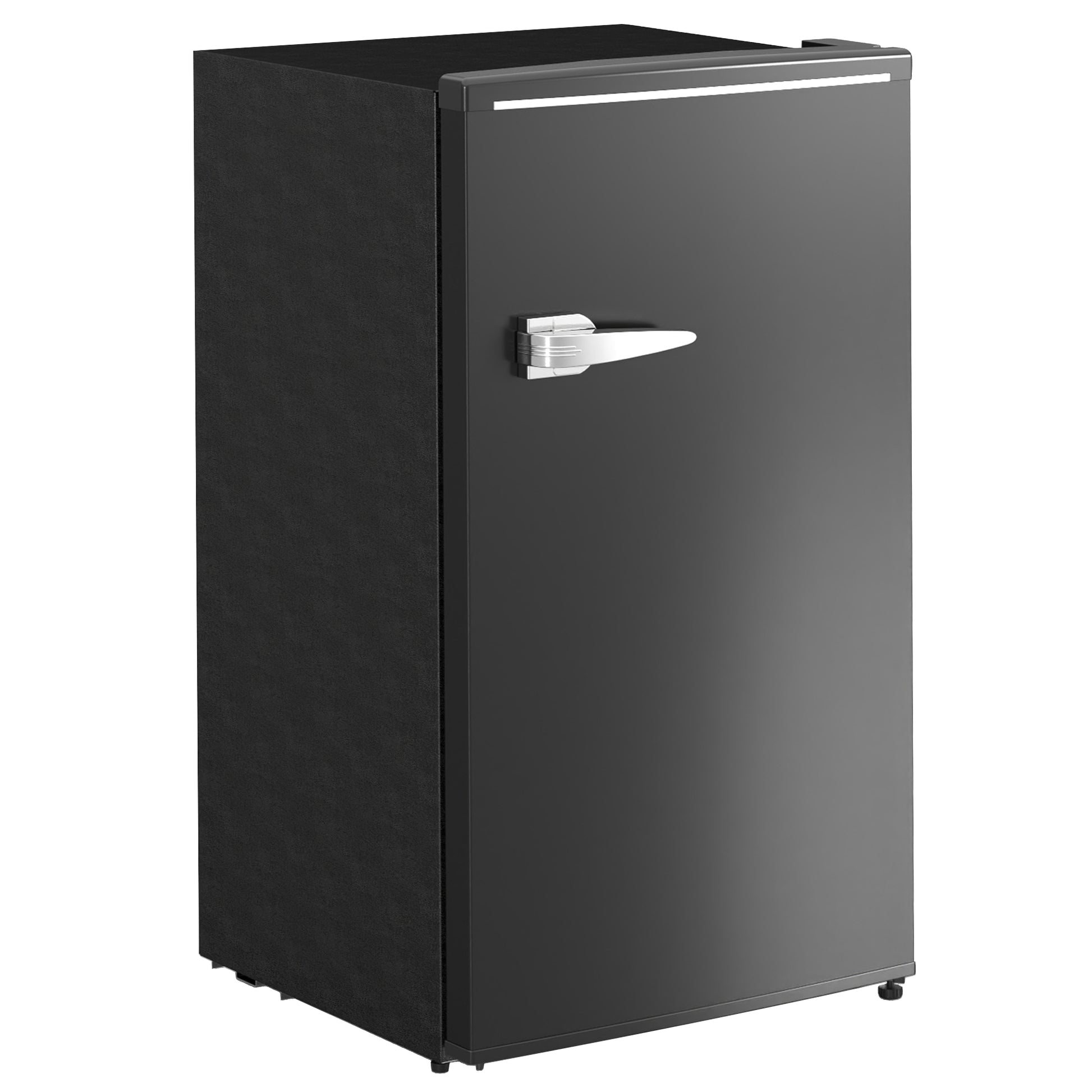 Retro Mini Fridge - 3.1 Cu. Ft. Compact Refrigerator Black-DECOROLALA
