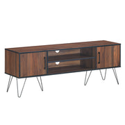 Retro Modern TV Stand with 6 Metal Legs for TVs up to 65 Inch with 2 Cable Holes-Entertainment Centers & TV Stands-DECOROLALA