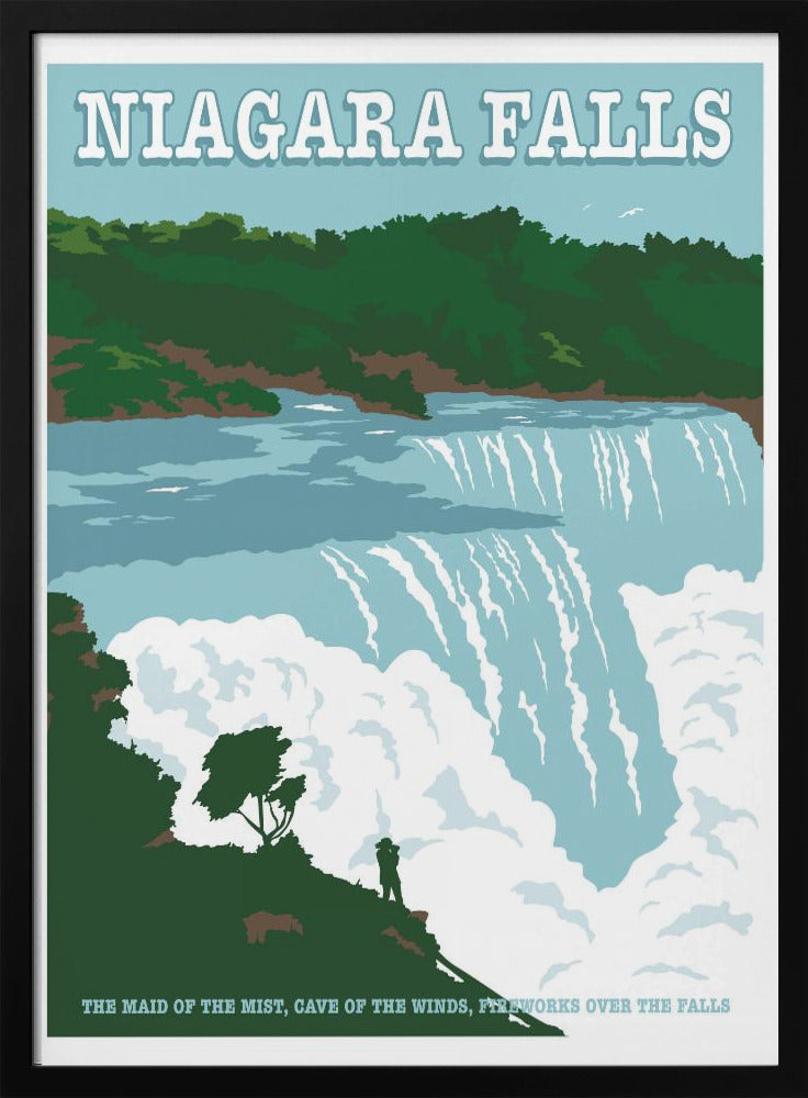 Retrodrome Niagara Falls Travel Print Wall Art-Canvas Print-DECOROLALA
