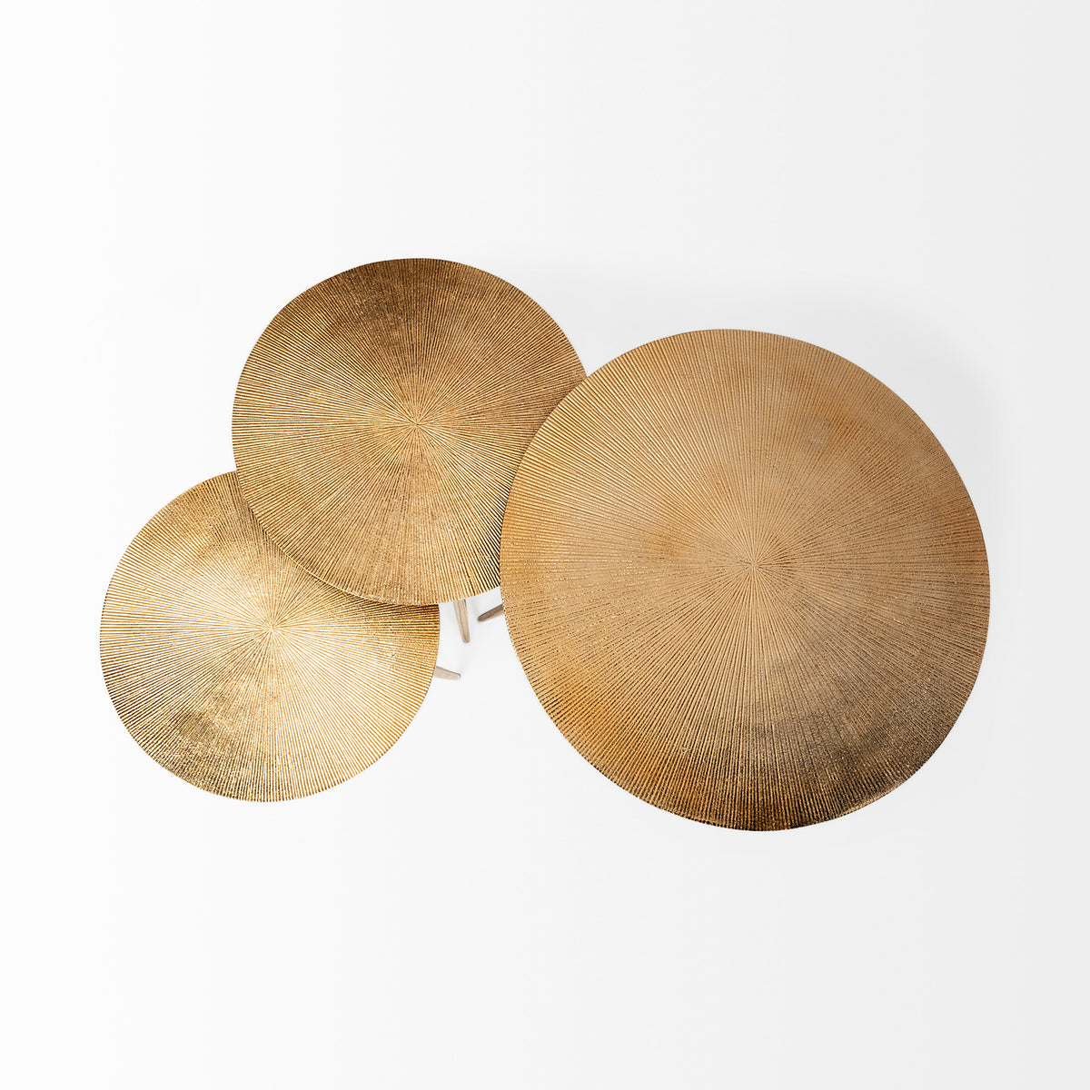 Reva III (Small) 16L x 16W Gold Round Top Cast Aluminum Accent Table-Accent Tables-DECOROLALA