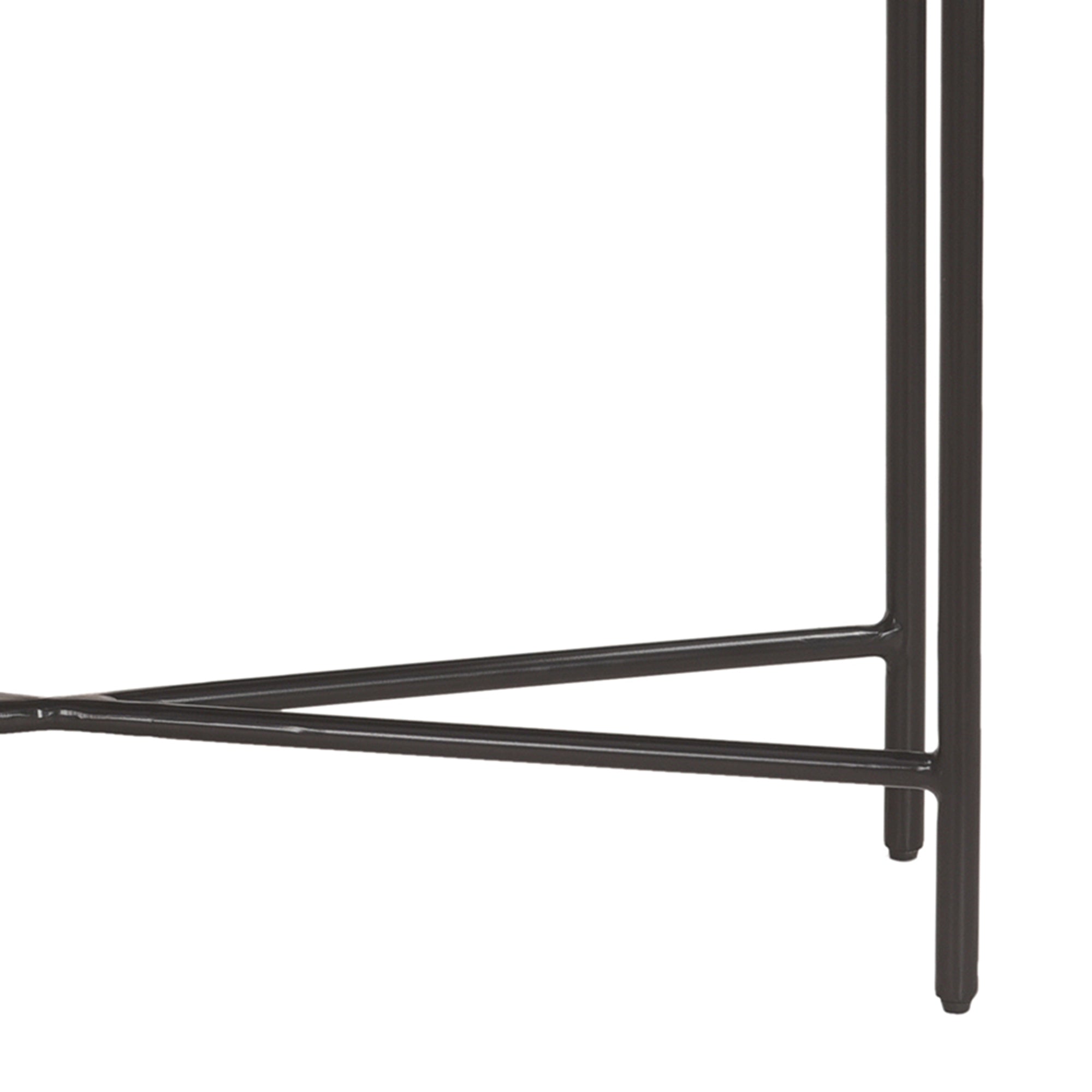 Reyna Console Table - Black Solid Mango Wood with 2 Drawers-Console Table-DECOROLALA