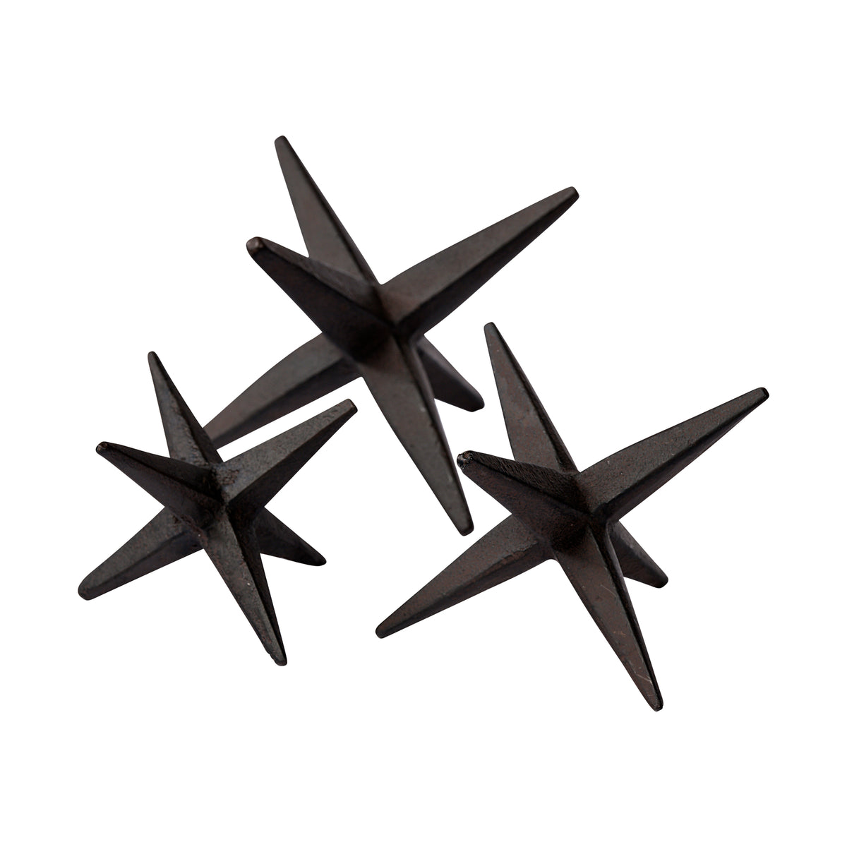 Rhea Cast Iron Decorative Jacks - Set of 3 Matte Black-Objects-DECOROLALA