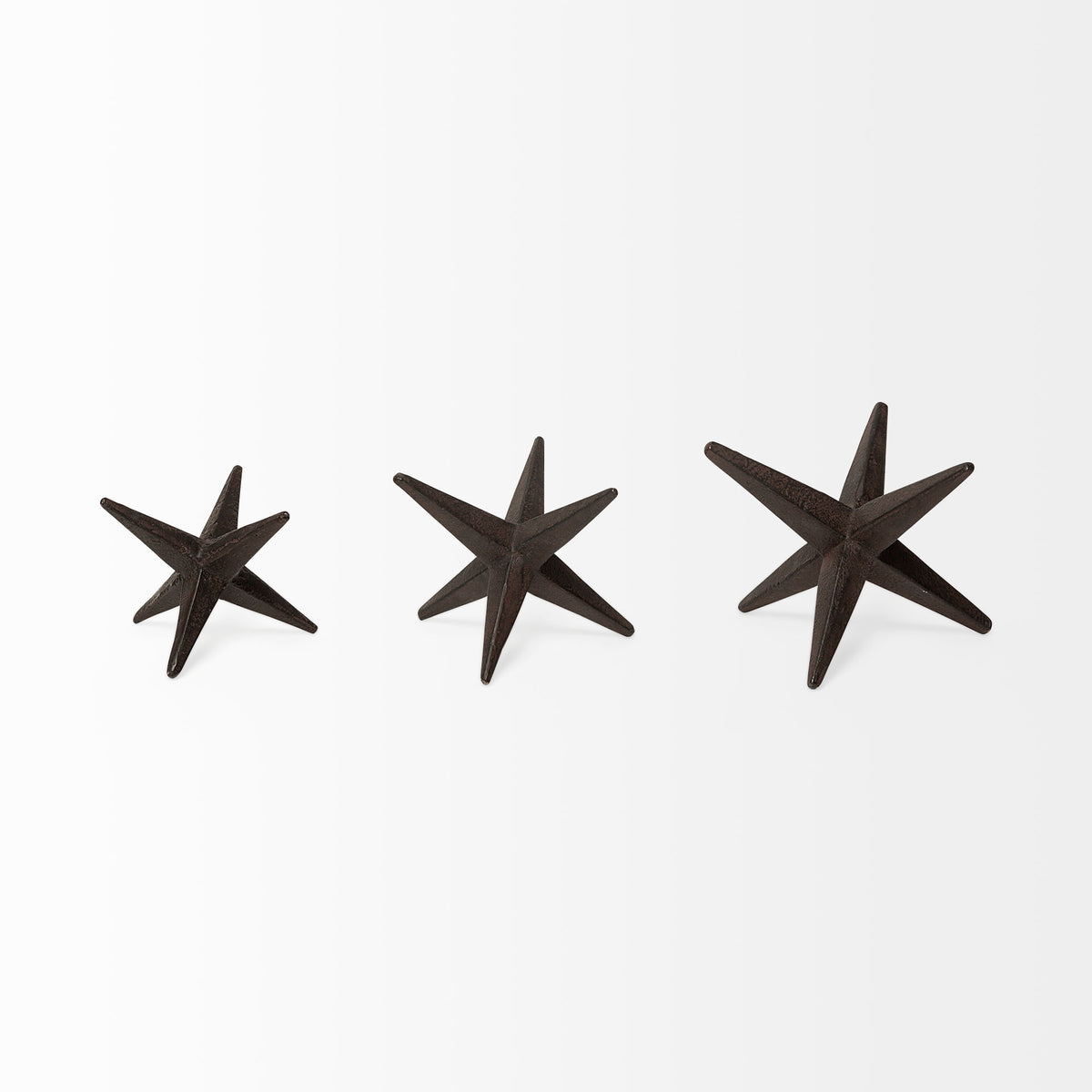 Rhea Cast Iron Decorative Jacks - Set of 3 Matte Black-Objects-DECOROLALA