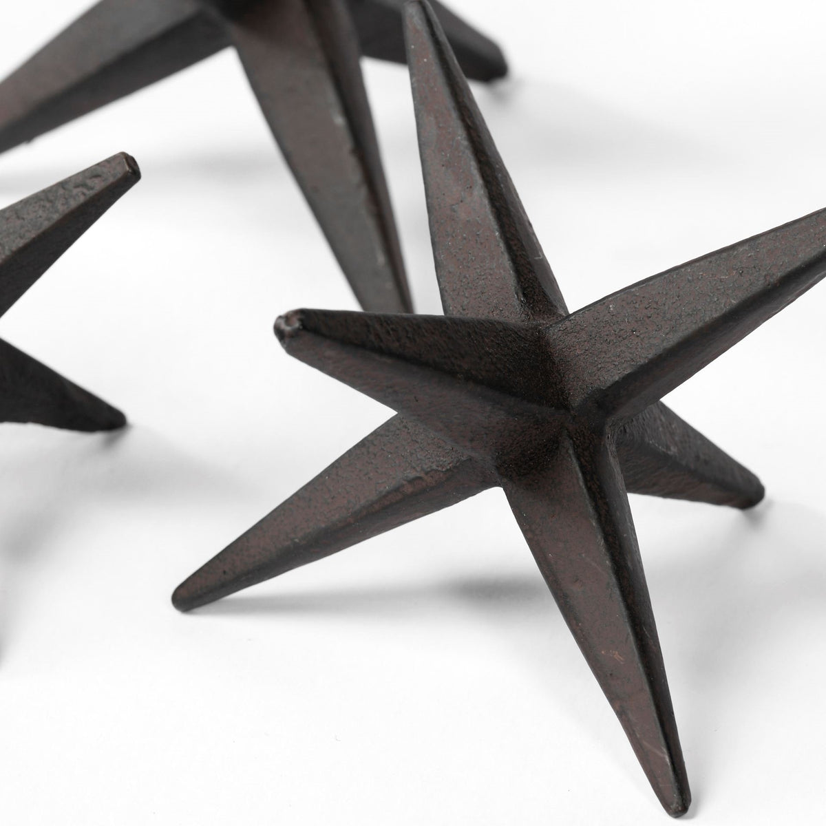 Rhea Cast Iron Decorative Jacks - Set of 3 Matte Black-Objects-DECOROLALA