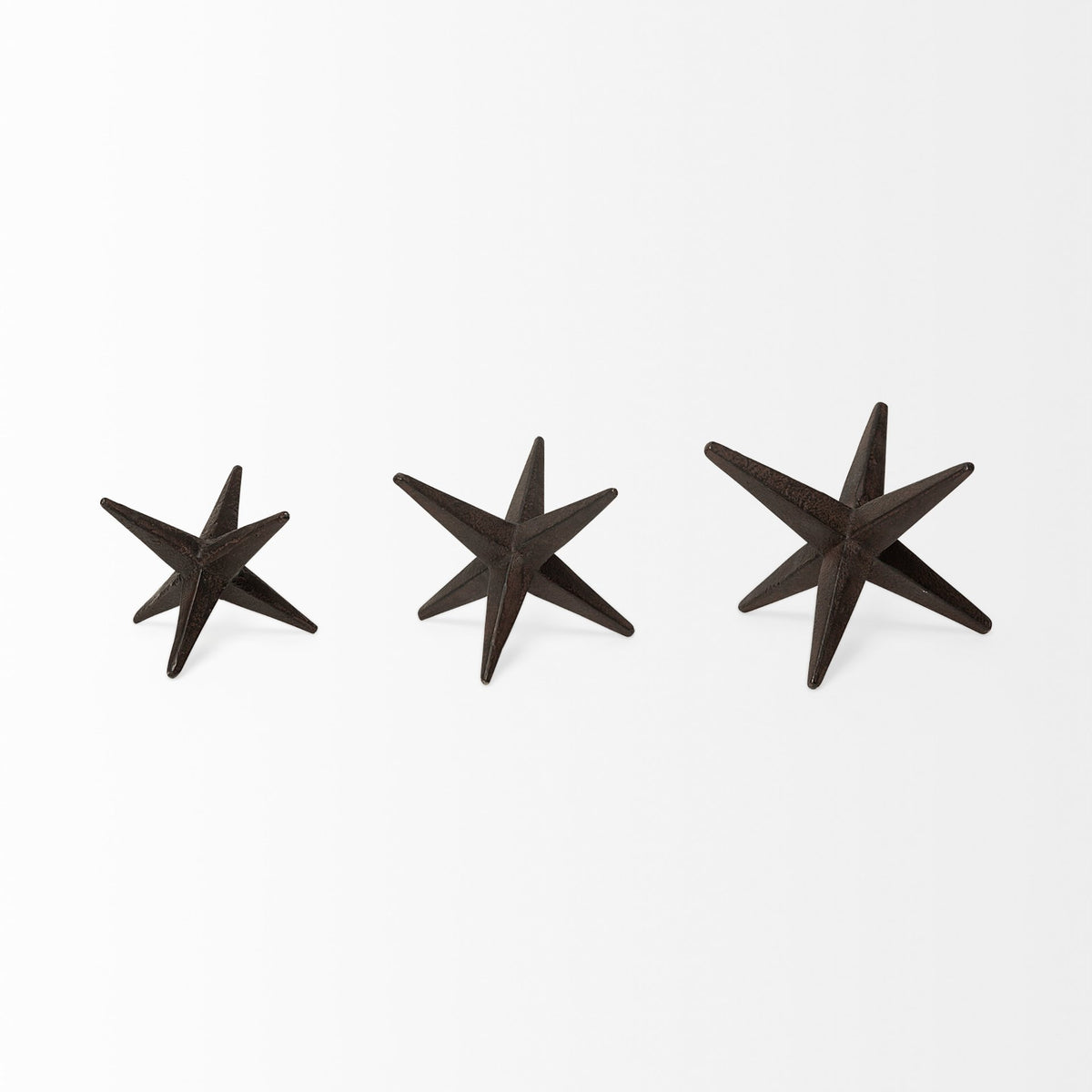Rhea Cast Iron Decorative Jacks - Set of 3 Matte Black-Objects-DECOROLALA