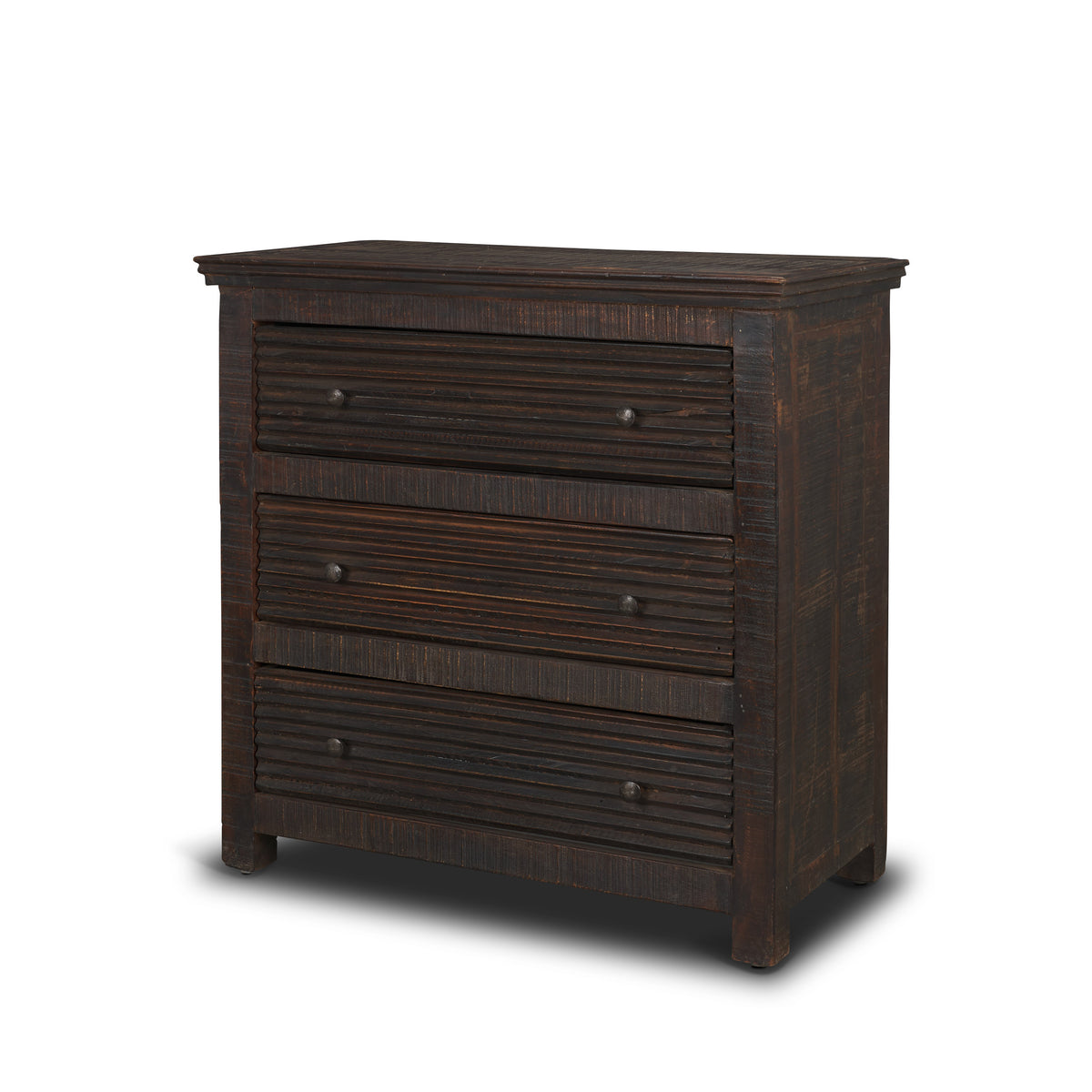 Rhett Reclaimed Wood 3 Drawer Cabinet-Accent Cabinets & Chests-DECOROLALA