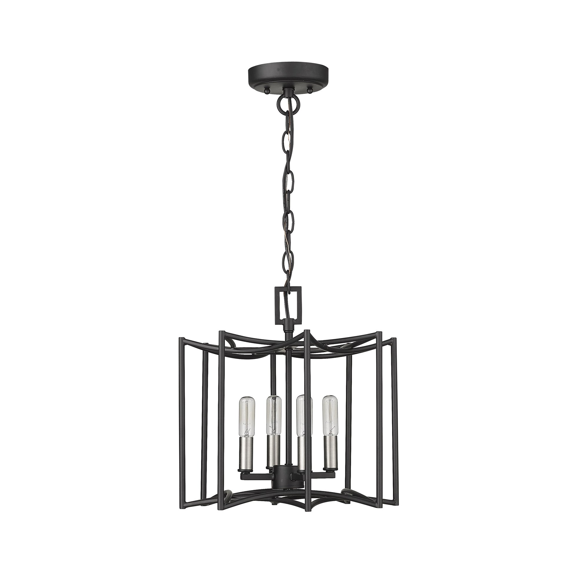 Rhian 4-Light Matte Black Pendant-Pendants-Hanging Lights-DECOROLALA