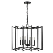 Rhian 8-Light Matte Black Pendant-Pendants-Hanging Lights-DECOROLALA