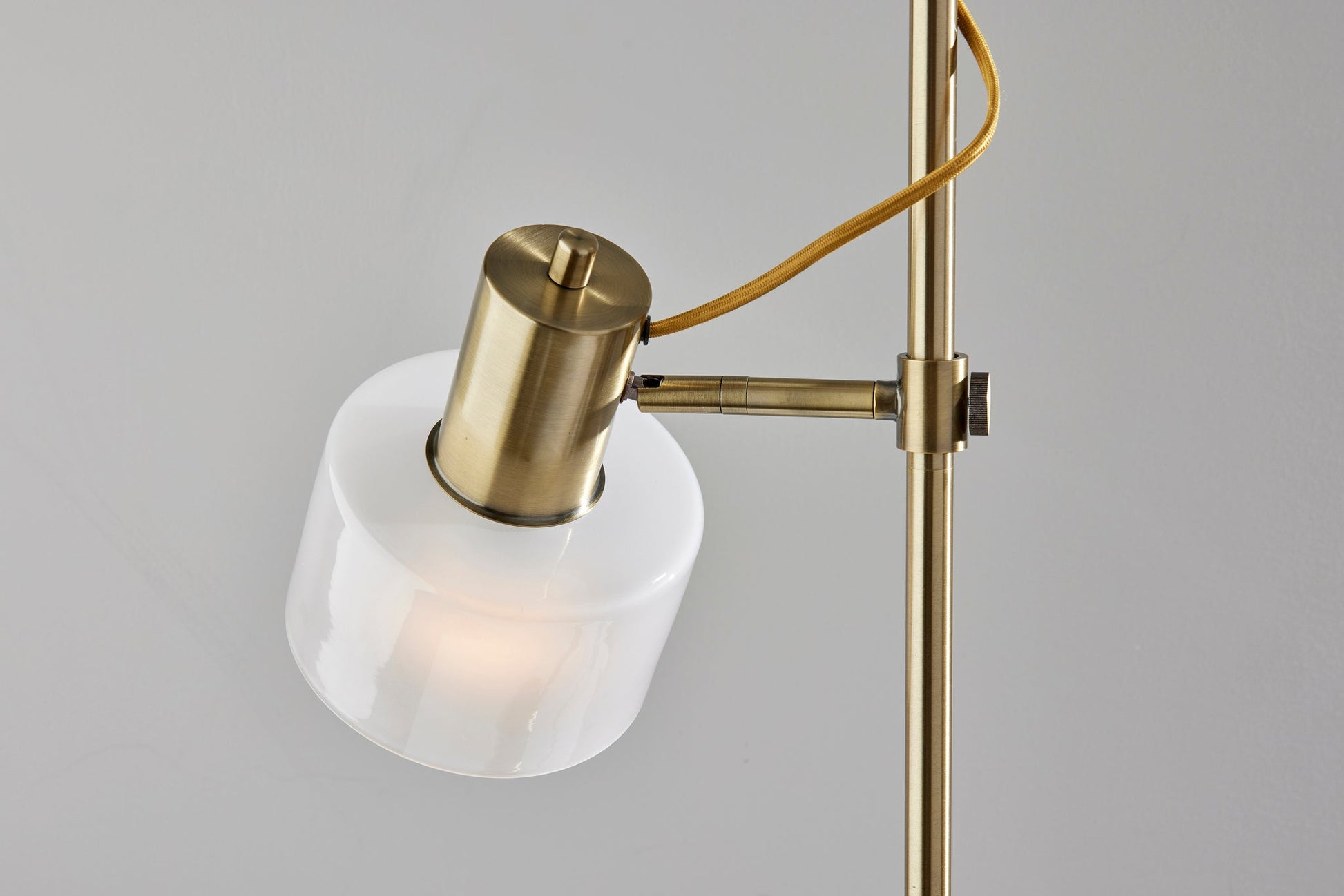 Rhodes Floor Lamp - Antique Brass 56"-Lighting-DECOROLALA