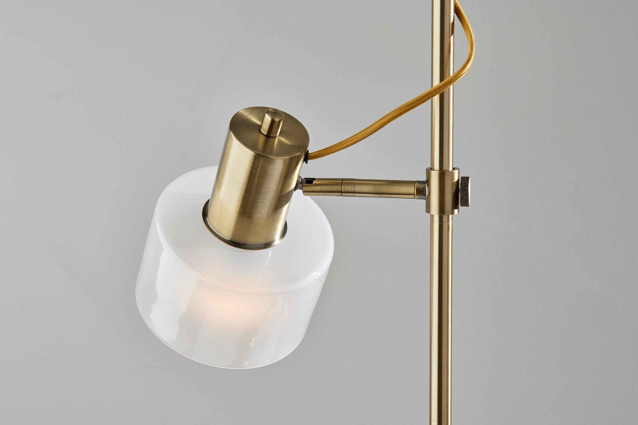 Rhodes Floor Lamp - Antique Brass 56"-Lighting-DECOROLALA